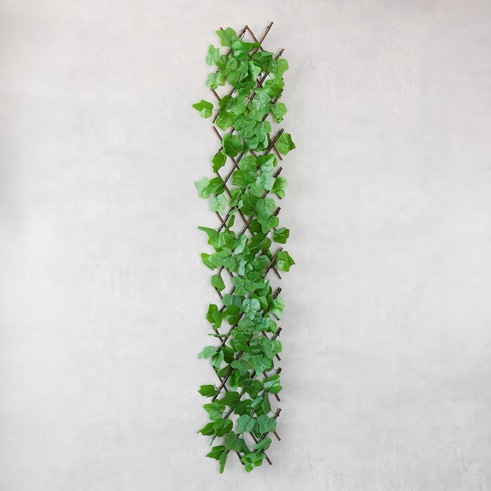 Декоративна панель зі штучної зелені та лози Плющ 37,5х120х3 см 2017-005