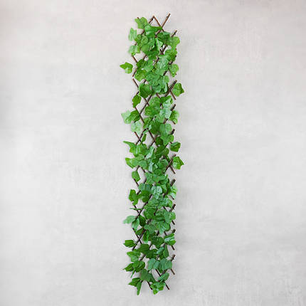 Декоративна панель зі штучної зелені та лози Плющ 37,5х120х3 см 2017-005, фото 1