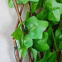 Декоративна панель зі штучної зелені та лози Плющ 37,5х120х3 см 2017-005, фото 5