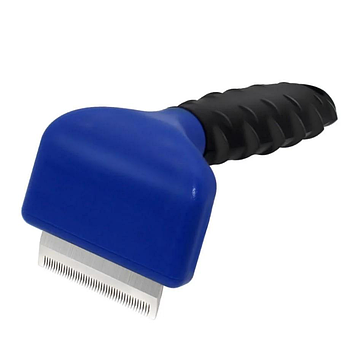 Щітка для вичісування вовни тварин гребінець від линьки фурмінатор для грумінгу 4,5 см Синій