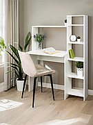 Комп'ютерний стіл 2 в 1 (стіл-стелаж) СЛ-79, колір Білий