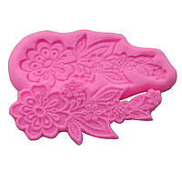 Молд силіконовий Квітка 135 на 60 мм рожевий