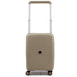 Валіза ручна поклажа S поліпропілен шампань 55х39х23+5/46л/3.2кг/Airtex, фото 2