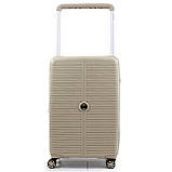 Валіза середня M поліпропілен шампань 68х44х28+5/79л/3.9кг/Airtex 648, фото 2