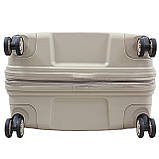 Валіза ручна поклажа S поліпропілен шампань 55х39х23+5/46л/3.2кг/Airtex, фото 7