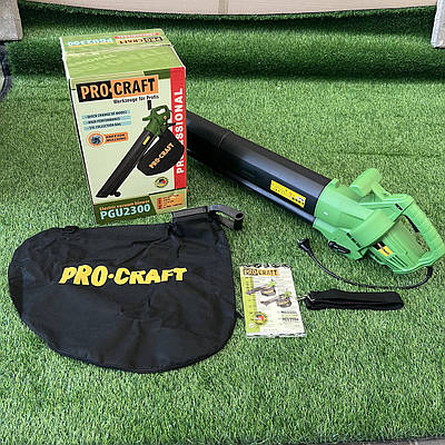 Садовий пилосос-повітродувка Procraft PGU2300 (2.2 кВт) із швидкою зміною режимів + ніж для мульчування