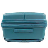 Валіза ручна поклажа S поліпропілен зелена 55х39х23+5/46л/3.2кг/Airtex, фото 6