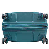 Валіза ручна поклажа S поліпропілен зелена 55х39х23+5/46л/3.2кг/Airtex, фото 7