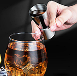 Стопка мірна Helios з нержавіючої сталі 25/50 мл 7418, фото 7