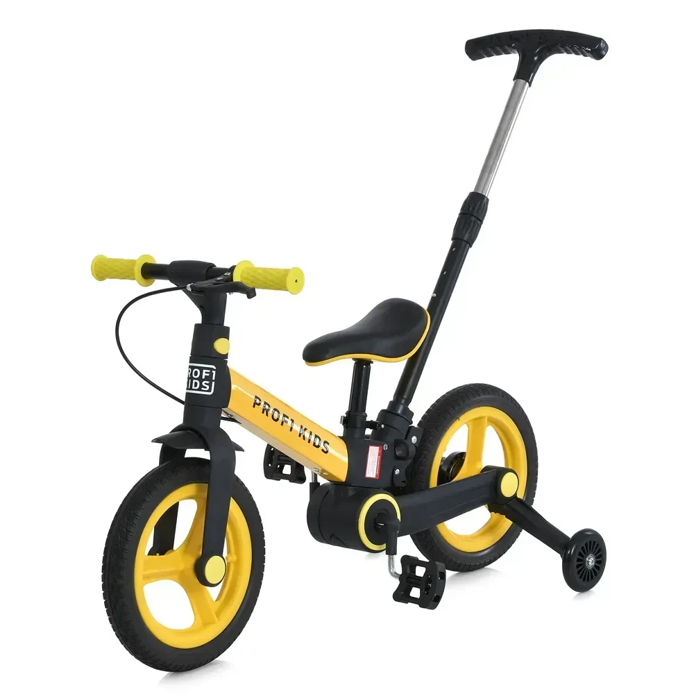 Велосипед-трансформер Profi Kids MB 1021-4 12" 3в1 з батьківською ручкою та антипрокольними колесами, фото 1