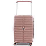 Набір валіз Франція (L M S-3шт) поліпропілен пудра/Airtex 648, фото 3