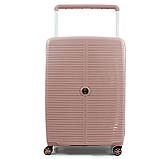 Валіза велика L поліпропілен пудра 78х54х32+5/129л/4.9кг/Airtex 648, фото 2