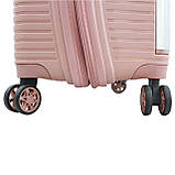 Набір валіз Франція (L M S-3шт) поліпропілен пудра/Airtex 648, фото 8