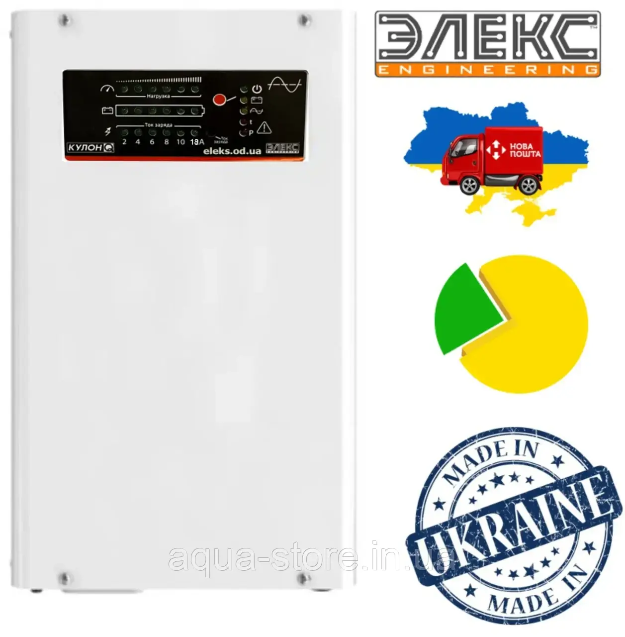 Елекс Кулон Q-300/12 V4.0 Джерело безперебійного живлення (300 Вт), фото 1