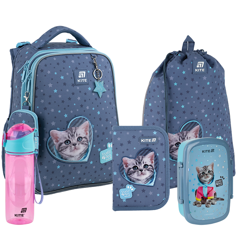Шкільний набір Kite 5 в 1 Education Studio Pets SET_SP25-531M, фото 1