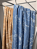 Котон під льон Ескізна квітка  Джинс, фото 2