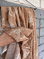 Котон під льон Ескізна квітка Беж