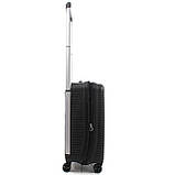 Валіза ручна поклажа S поліпропілен чорна 55х39х23+5/46л/3.2кг/Airtex, фото 5