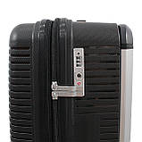 Валіза ручна поклажа S поліпропілен чорна 55х39х23+5/46л/3.2кг/Airtex, фото 8