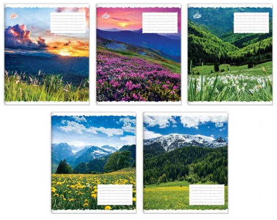 Зошит 12_арк. лінія "Бріск"/ Квіти та гори, фото 1