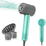 Фен для волосся 3в1 VGR V-440 Стайлер з магнітними насадками для швидкого сушіння та укладання волосся 1400W Зелений, фото 4