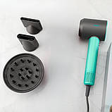 Фен для волосся 3в1 VGR V-440 Стайлер з магнітними насадками для швидкого сушіння та укладання волосся 1400W Зелений, фото 8