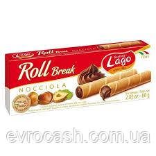 Вафельне печиво Lago з кремовою начинкою горіх 80 гр, фото 1