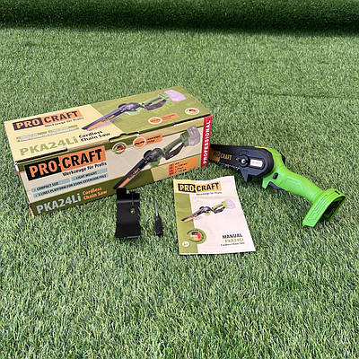 Акумуляторна міні пила Procraft PKA24Li (15см шина, 20В) Без АКБ і ЗП. Щіткова пилка Прокрафт PKA-24Li