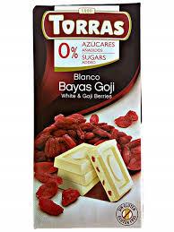 Шоколад білий Torass з ягодами годжі без цукру 75 гр код 569, фото 1