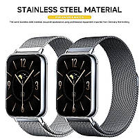 Ремінець для фітнес-браслету Xiaomi Smart Band 9Pro / 8Pro Milanese design Space gray, фото 3