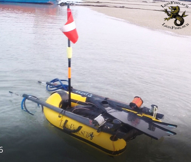 Буй - Плот LionFish.sub, Мини-Лодка для подводного охотника