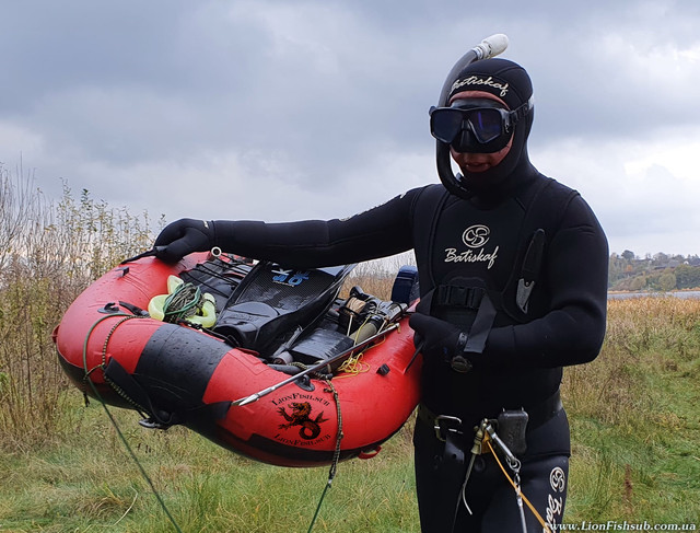 Буй - Плот LionFish.sub, Мини-Лодка для подводного охотника