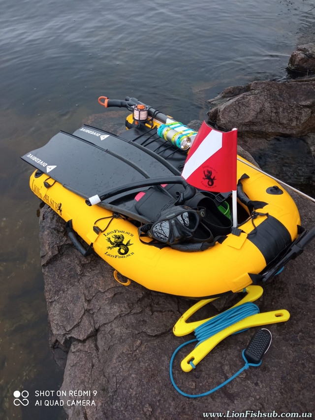 Буй - Плот LionFish.sub, Мини-Лодка для подводного охотника