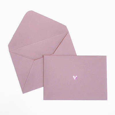 Конверт 162x113 мм з тисненням, колір античний рожевий, КОМПЛЕКТ 10 шт.