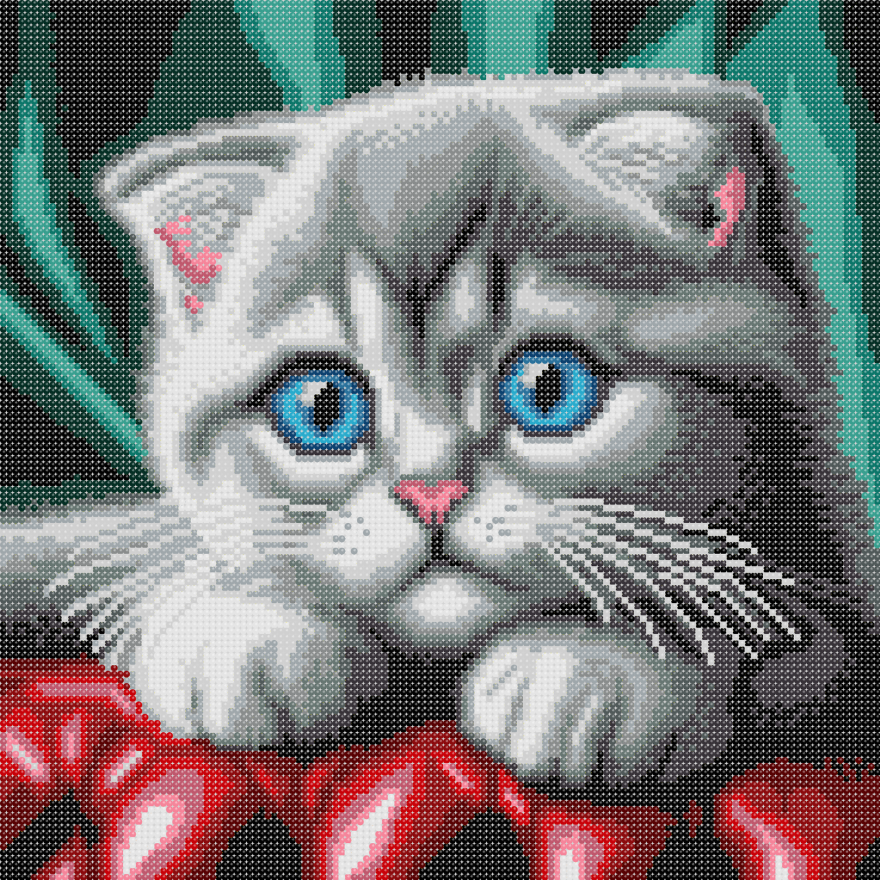 Cхема для вишивки бісером ,, Шотландське кошенятко,, Сб-3-151, фото 1