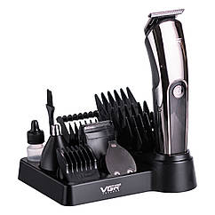 Набір для стрижки волосся 5 в 1 машинка, триммер та бритва Vgr V-107