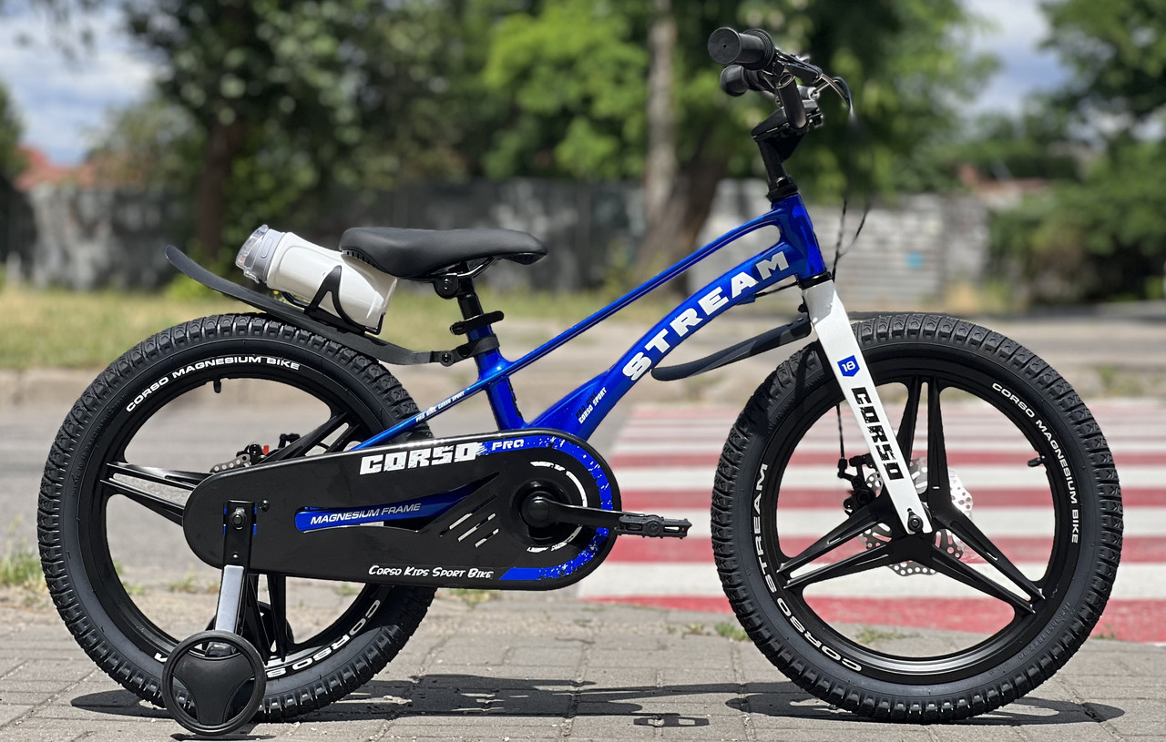 Дитячий велосипед 16" Corso Stream SM-62190 синій на зріст 100-115 см, фото 1