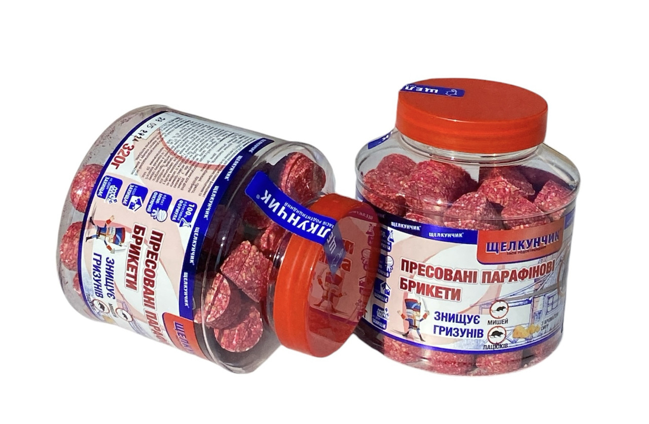 Брикети від щурів і мишей Щелкунчик з ароматом сиру 320 г, фото 1