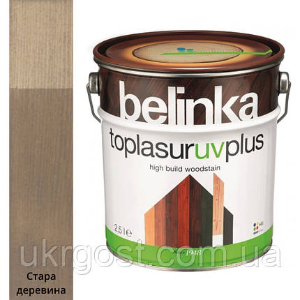 Лазур для дерева Belinka TOPLASUR UV PLUS 28 Стара деревина 0,75 кг, фото 1
