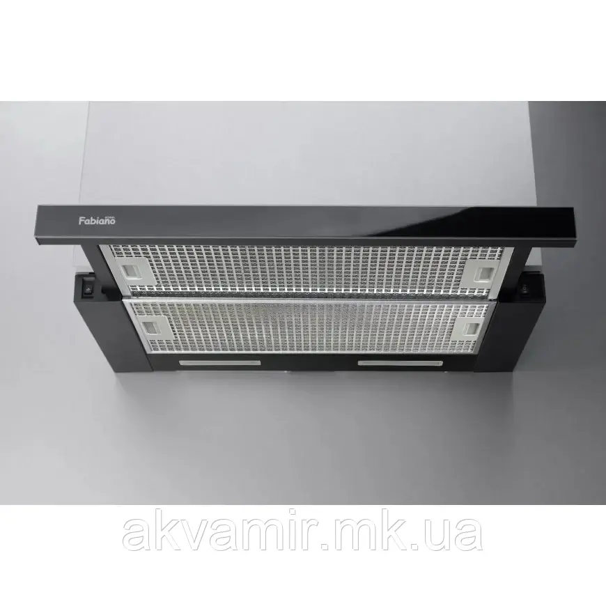 Витяжка для кухні Fabiano Neoslim 60 Black Glass чорне скло, фото 1