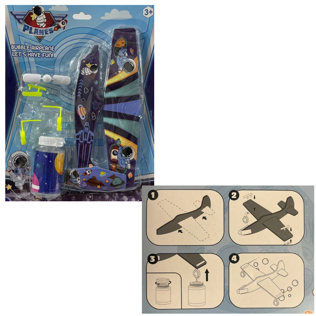 898 Літак із мильними бульбашками, на планшетці, фото 1