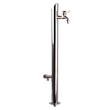 Садова колонка кругла 50 мм Light 2 крани Rivnyna Овал