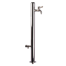 Садова колонка кругла 50 мм Light 2 крани Rivnyna Сфера