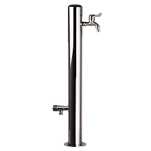 Садова колонка кругла 76 мм Light 2 крани Rivnyna Сфера