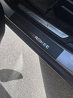 Захист порогів - накладки на пороги Jeep GRAND CHEROKEE IV c 2010 р. (Premium Carbon)