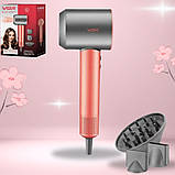 Фен з магнітними насадкам для волосся 3в1 VGR V-440 Стайлер для швидкого сушіння та укладання волосся 1400W, фото 2