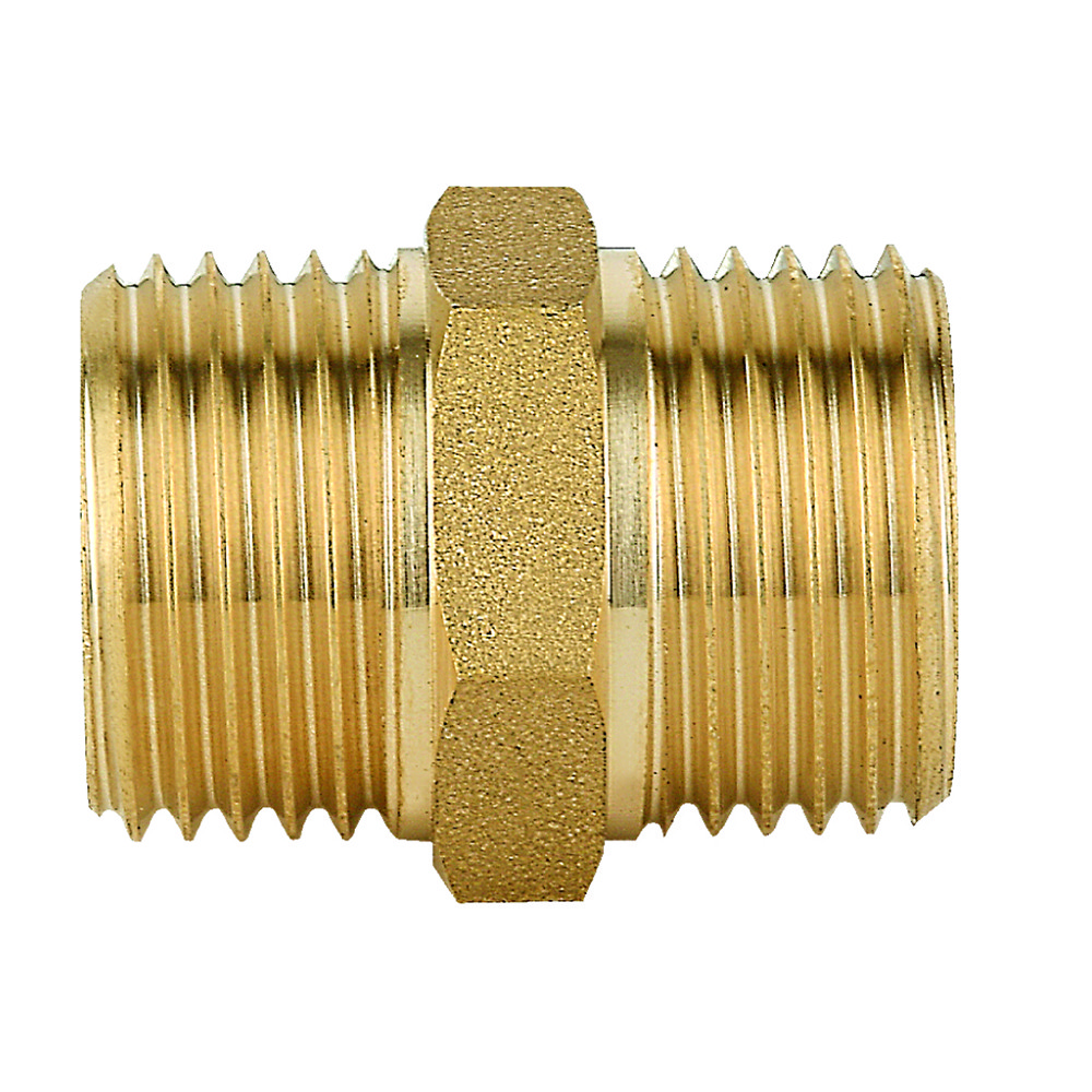 Ніпель латунний 1 1/4"З-1 1/4"З, Double-lin, фото 1