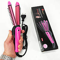 Професійна DOMOTEC MS-4906 3в1, Щипці для завивки та об'єму, Плойка для завивки, Компактна FO-359 праска гофре