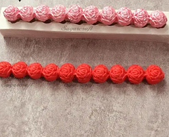 Молд силіконовий Троянди 145 на 23 мм сірий