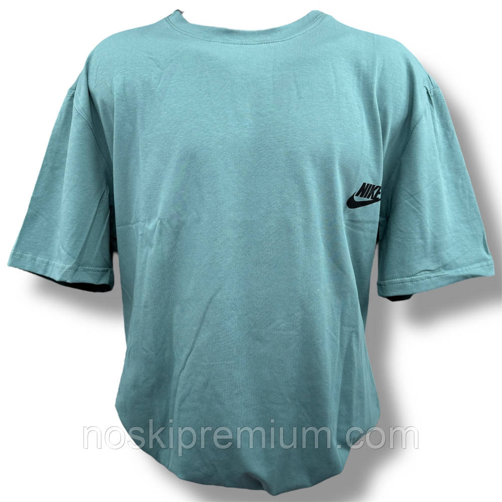 Футболка чоловіча стрейчева батал Nike, Туреччина, розміри 56-64, світла бірюза, 011893, фото 1